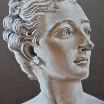 Drawing titled "Du Barry" by Andromaque, Original Artwork, Pastel