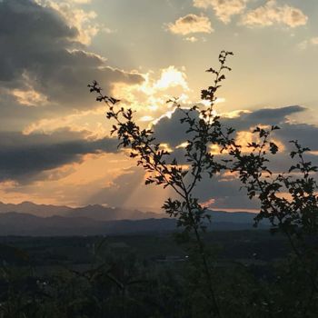 Fotografía titulada "La Tombée du soir 2" por Catherine Oliver (Miss kat), Obra de arte original, Fotografía digital