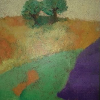 Peinture intitulée "Provence champs" par Catherine Pergay, Œuvre d'art originale, Acrylique