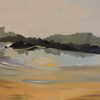 Painting titled "Couchant à St Malo" by Catherine Roch-De Hillerin, Original Artwork
