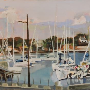 Painting titled "Port de la Trinité…" by Catherine Roch-De Hillerin, Original Artwork