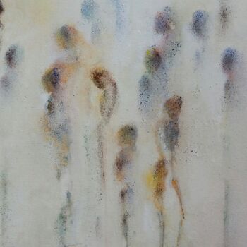 Pintura titulada "Formes humaines N°…" por Catherine Villa, Obra de arte original, Oleo