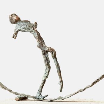 Sculptuur getiteld "EN EQUILIBRE" door Catherine Villa, Origineel Kunstwerk, Metalen