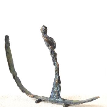 Sculptuur getiteld "FORME HUMAINE N°II" door Catherine Villa, Origineel Kunstwerk, Metalen