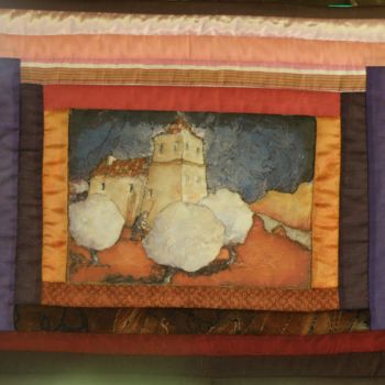 Art textile intitulée "Le Mas" par Catherine Wallaert, Œuvre d'art originale