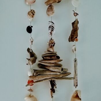 Γλυπτική με τίτλο "Arbre Totem" από Catherine Bordus, Αυθεντικά έργα τέχνης, Ξύλο