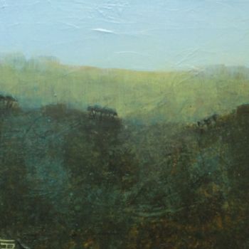 Pintura intitulada "brume-matinale" por Catherine Cazaentre, Obras de arte originais, Acrílico Montado em Armação em madeira