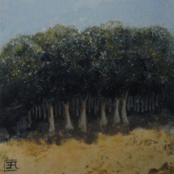 제목이 "la-lisière"인 미술작품 Catherine Cazaentre로, 원작, 아크릴 나무 들것 프레임에 장착됨