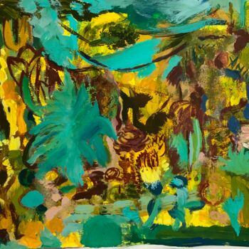 Painting titled "Jungle" by Catherine Duch, Original Artwork, Acrylic