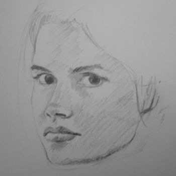 Drawing titled "Portrait sketch" by Catherine Dunn, Original Artwork, Other