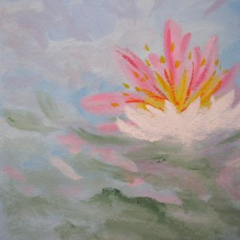 Painting titled "Lotus 4" by Catherine Falize, Original Artwork