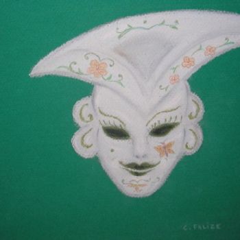Peinture intitulée "Le masque de Vicomte" par Catherine Falize, Œuvre d'art originale