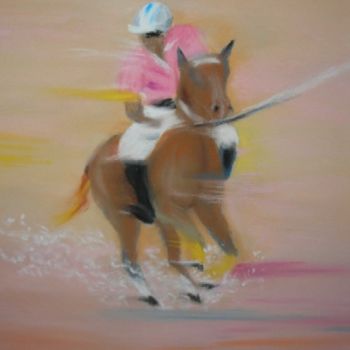 Peinture intitulée "Joueur de Polo" par Catherine Falize, Œuvre d'art originale