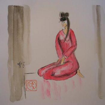 Painting titled "Nǚ  女" by Catherine Falize, Original Artwork