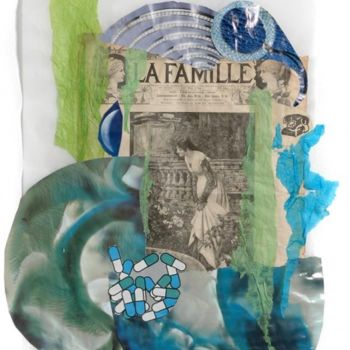 Collages titled "la fille" by Catherine Guillaud, Original Artwork