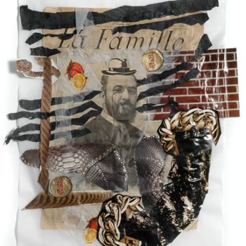 Collages titulada "le fils" por Catherine Guillaud, Obra de arte original