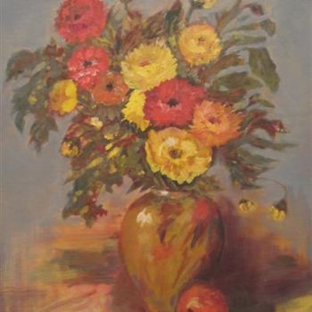 Painting titled "Bouquet" by Catherine Petitjean-Dedieu, Original Artwork