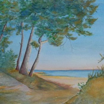 Painting titled "BAIE DE GATSEAU" by Catherine Petitjean-Dedieu, Original Artwork