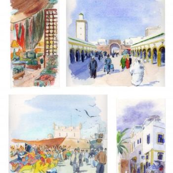 Картина под названием "Essaouira_GAL.jpg" - Catherine Rossi, Подлинное произведение искусства