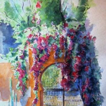 Schilderij getiteld "Jardin du Sud - Ora…" door Catherine Rossi, Origineel Kunstwerk