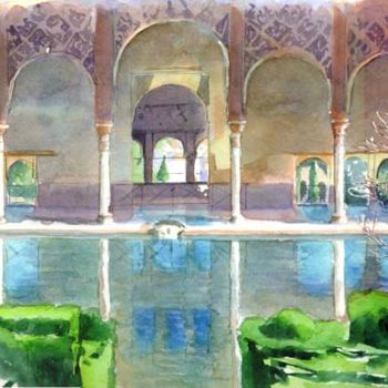 Peinture intitulée "Alhambra" par Catherine Rossi, Œuvre d'art originale