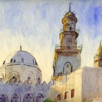 Painting titled "Mosquée Al Mansour…" by Catherine Rossi, Original Artwork