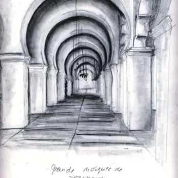 Painting titled "Grande mosquée" by Catherine Rossi, Original Artwork