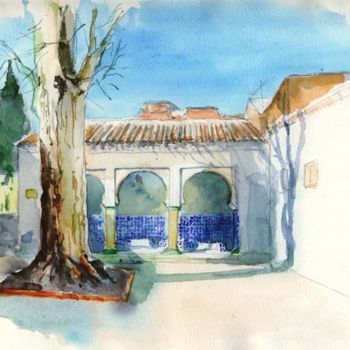 Pintura titulada "Mosquée sidi Brahim…" por Catherine Rossi, Obra de arte original