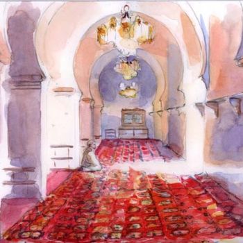 Painting titled "Intérieur rouge Gra…" by Catherine Rossi, Original Artwork