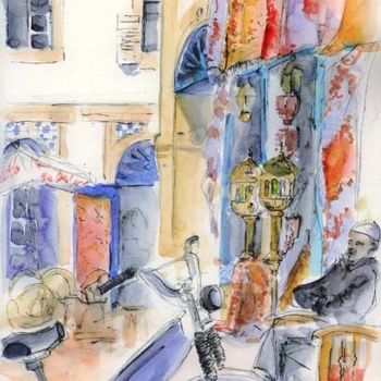 제목이 "Essaouira, la place…"인 미술작품 Catherine Rossi로, 원작, 기름