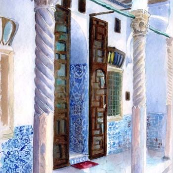Peinture intitulée "Alger, Dar El-hamra" par Catherine Rossi, Œuvre d'art originale