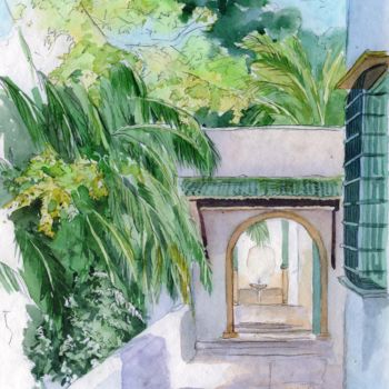 绘画 标题为“Villa Abd El Tif ve…” 由Catherine Rossi, 原创艺术品, 水彩