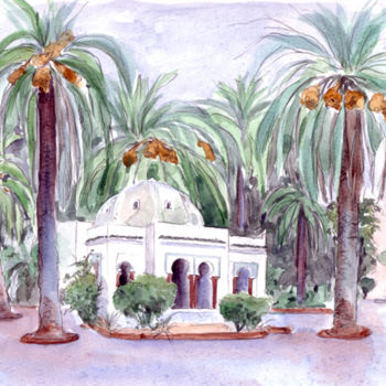 Ζωγραφική με τίτλο "Parc de la Liberté,…" από Catherine Rossi, Αυθεντικά έργα τέχνης, Ακουαρέλα