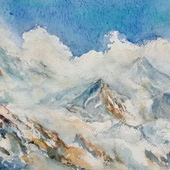 Painting titled "voiles de brumes su…" by Catherine Saint Fontaine, Original Artwork, Watercolor