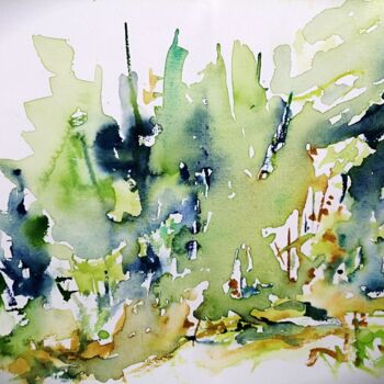 Painting titled "magique" by Catherine Saint Fontaine, Original Artwork, Watercolor