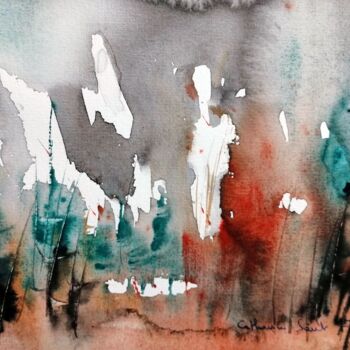 Pintura intitulada "Symbole" por Catherine Saint Fontaine, Obras de arte originais, Aquarela