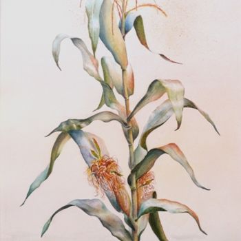 Peinture intitulée "bravoure végétale" par Catherine Vanel, Œuvre d'art originale