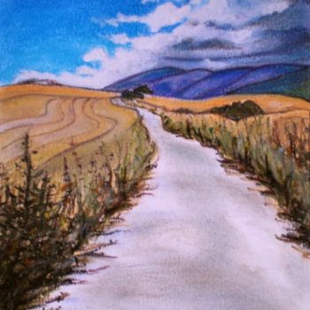 Painting titled "CHEMIN A TRAVERS CH…" by Catherine Wernette, Original Artwork