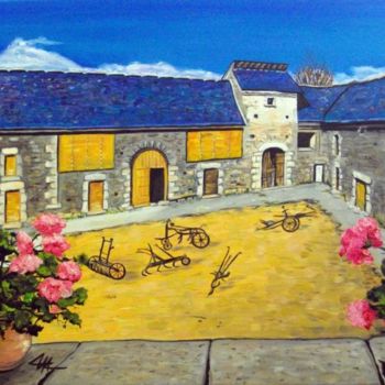 Painting titled "FERME CAL MATEU SAI…" by Catherine Wernette, Original Artwork, Other