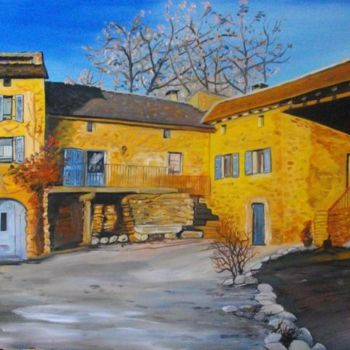 Painting titled "AUBERGE CAL XANDERA…" by Catherine Wernette, Original Artwork