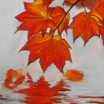 Painting titled "AUTOMNE" by Catherine Wernette, Original Artwork, Oil