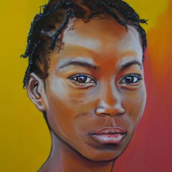 Painting titled "MAIMOUNA, la dignité" by Catherine Wernette, Original Artwork