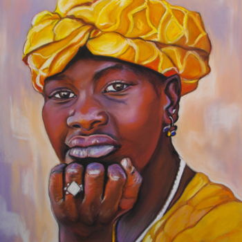 Painting titled "AMITA, l'amertume" by Catherine Wernette, Original Artwork