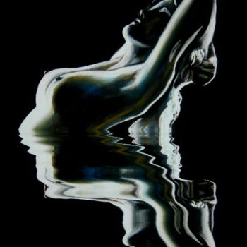 Digitale Kunst mit dem Titel "REFLET" von Catherine Wernette, Original-Kunstwerk, Digitale Malerei