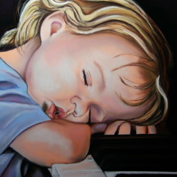 Drawing titled "LUCAS, le petit pia…" by Catherine Wernette, Original Artwork, Other