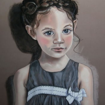 Painting titled "PETITE MARIE" by Catherine Wernette, Original Artwork, Oil