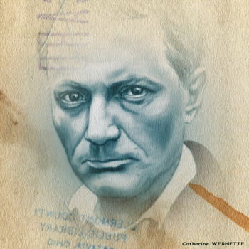 Цифровое искусство под названием "Charles BAUDELAIRE" - Catherine Wernette, Подлинное произведение искусства, Цифровая живоп…