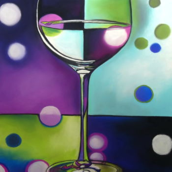 Dessin intitulée "LE VERRE" par Catherine Wernette, Œuvre d'art originale, Pastel