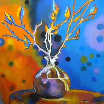 Drawing titled "BRANCHES PASCALES" by Catherine Wernette, Original Artwork, Pastel
