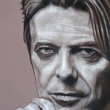 Drawing titled "David BOWIE" by Catherine Wernette, Original Artwork, Pastel